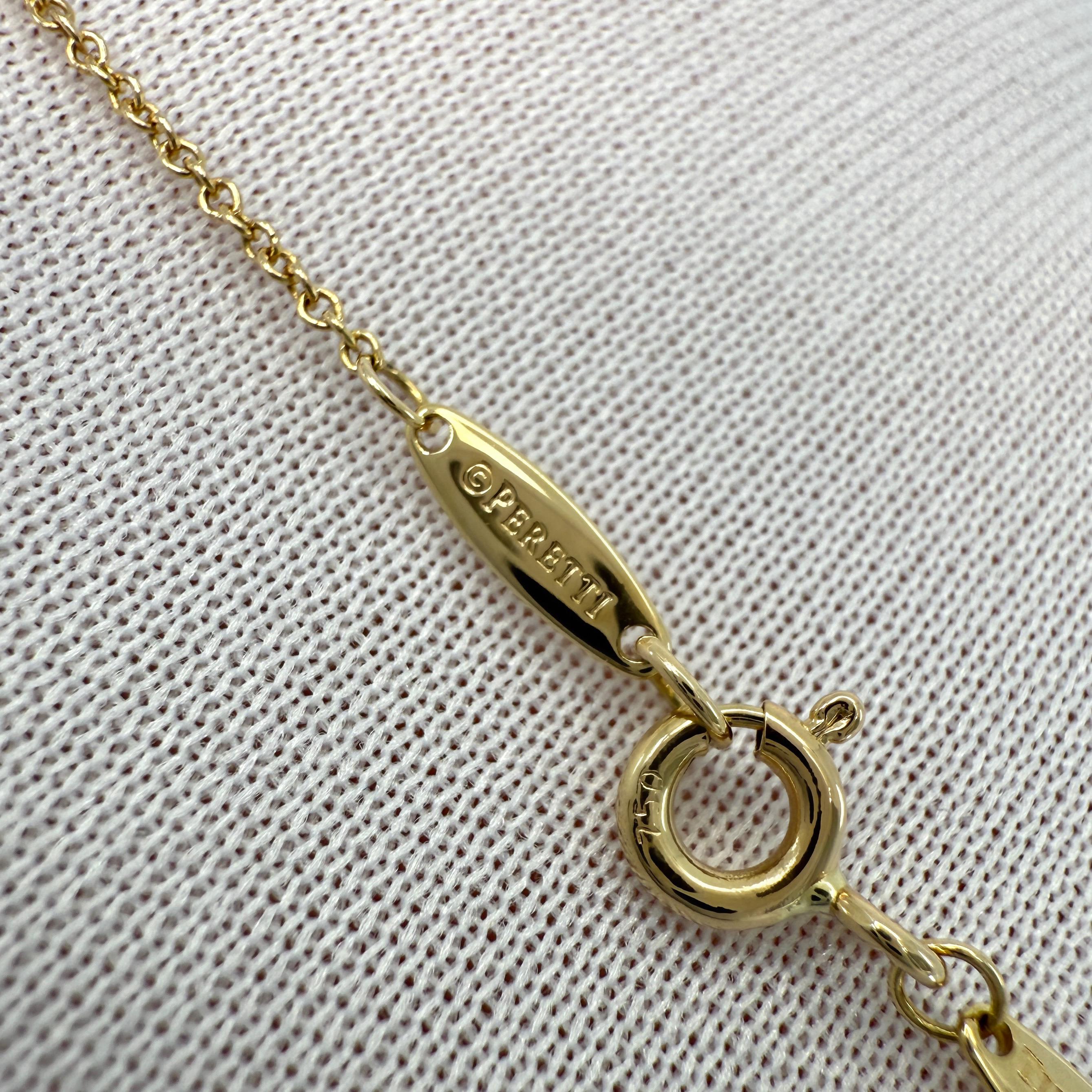 Donna Tiffany & Co. Collana con diamanti rotondi in oro giallo 18k di Elsa Peretti in vendita