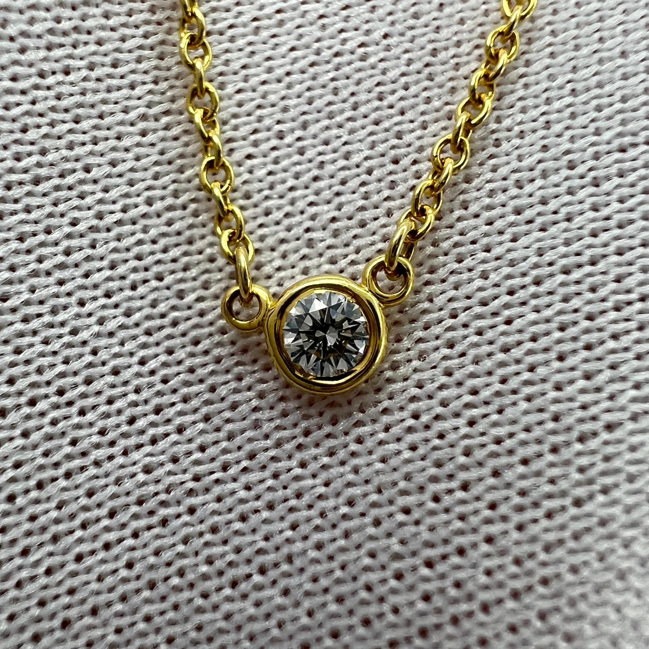 Tiffany & Co. Elsa Peretti Round Diamond By The Yard 18k Yellow Gold Necklace 1