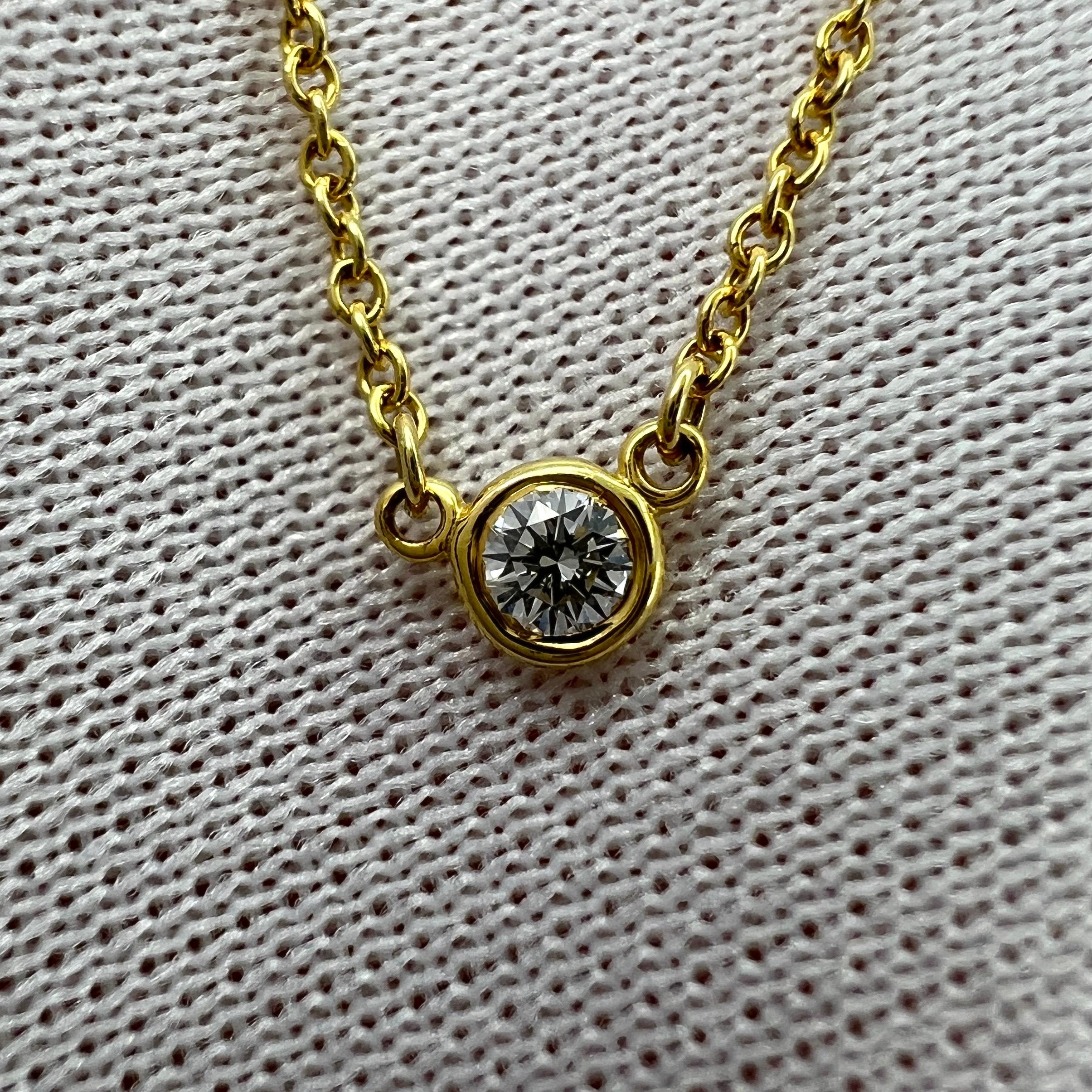 Tiffany & Co. Elsa Peretti Round Diamond By The Yard 18k Yellow Gold Necklace 2