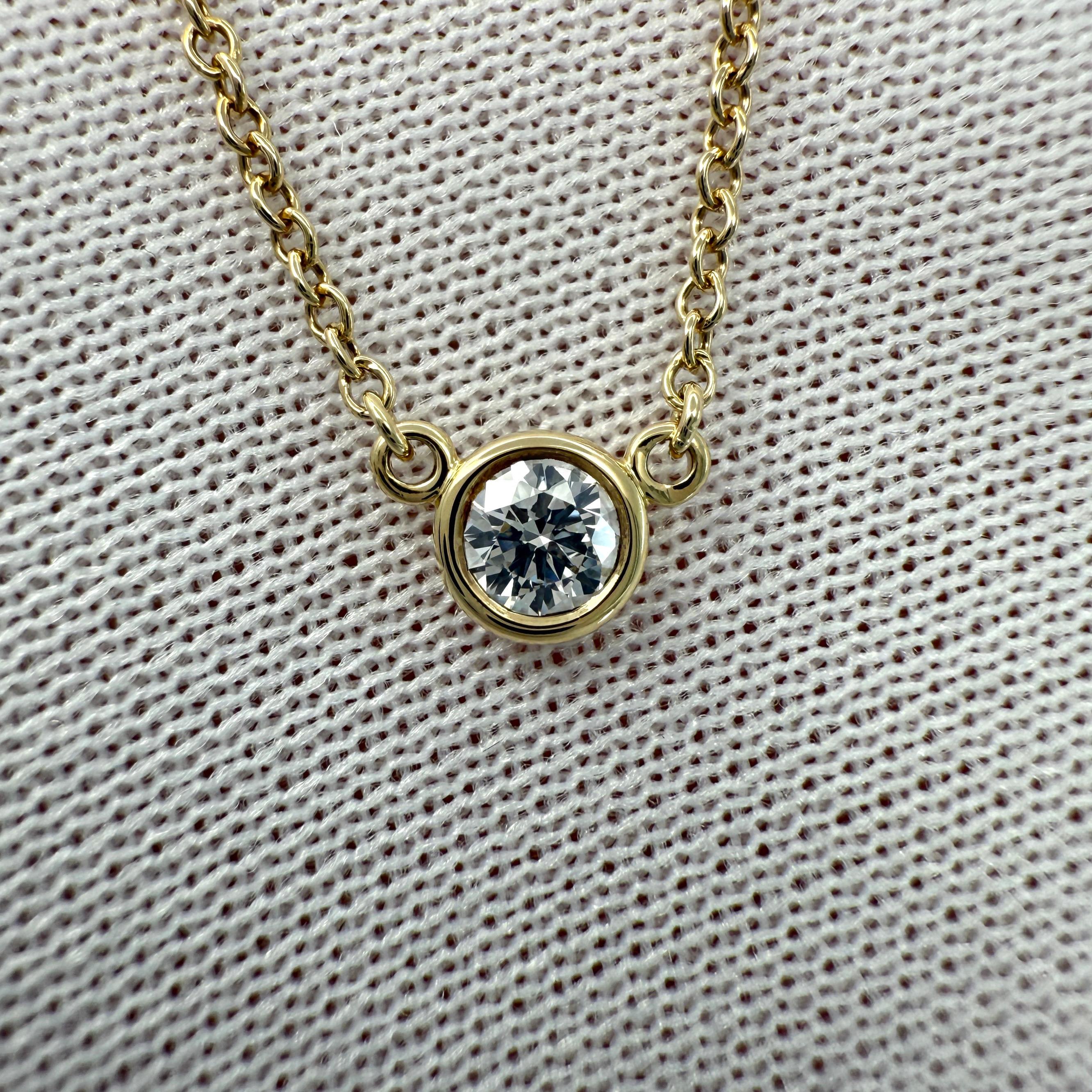 Tiffany & Co. Collana con diamanti rotondi in oro giallo 18k di Elsa Peretti in vendita 2
