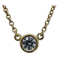 Tiffany
Co. Elsa Peretti Round Diamond By The Yard 18k Yellow Gold Necklace