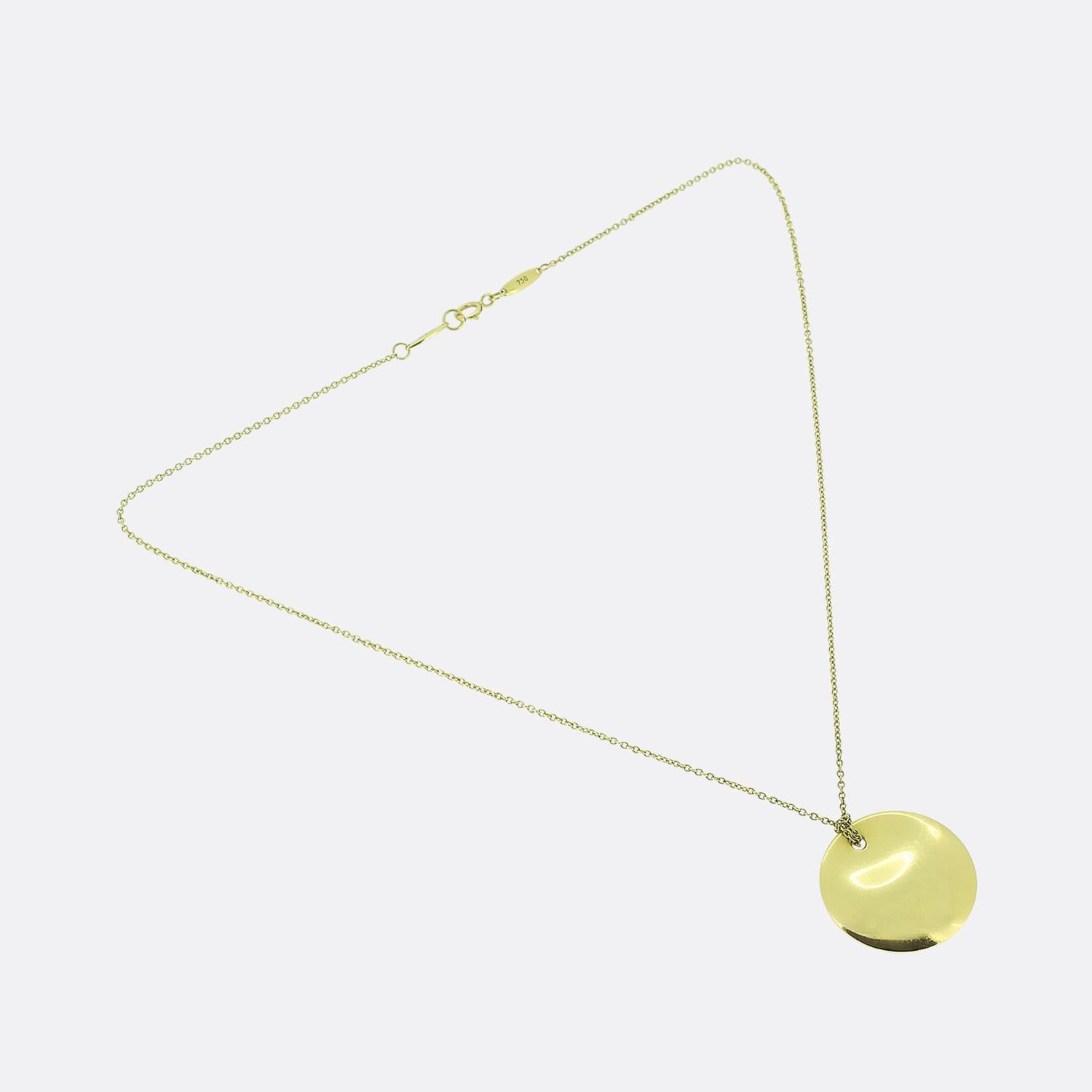 da uomo o donna Tiffany & Co. Elsa Peretti Round Pendant Necklace in vendita