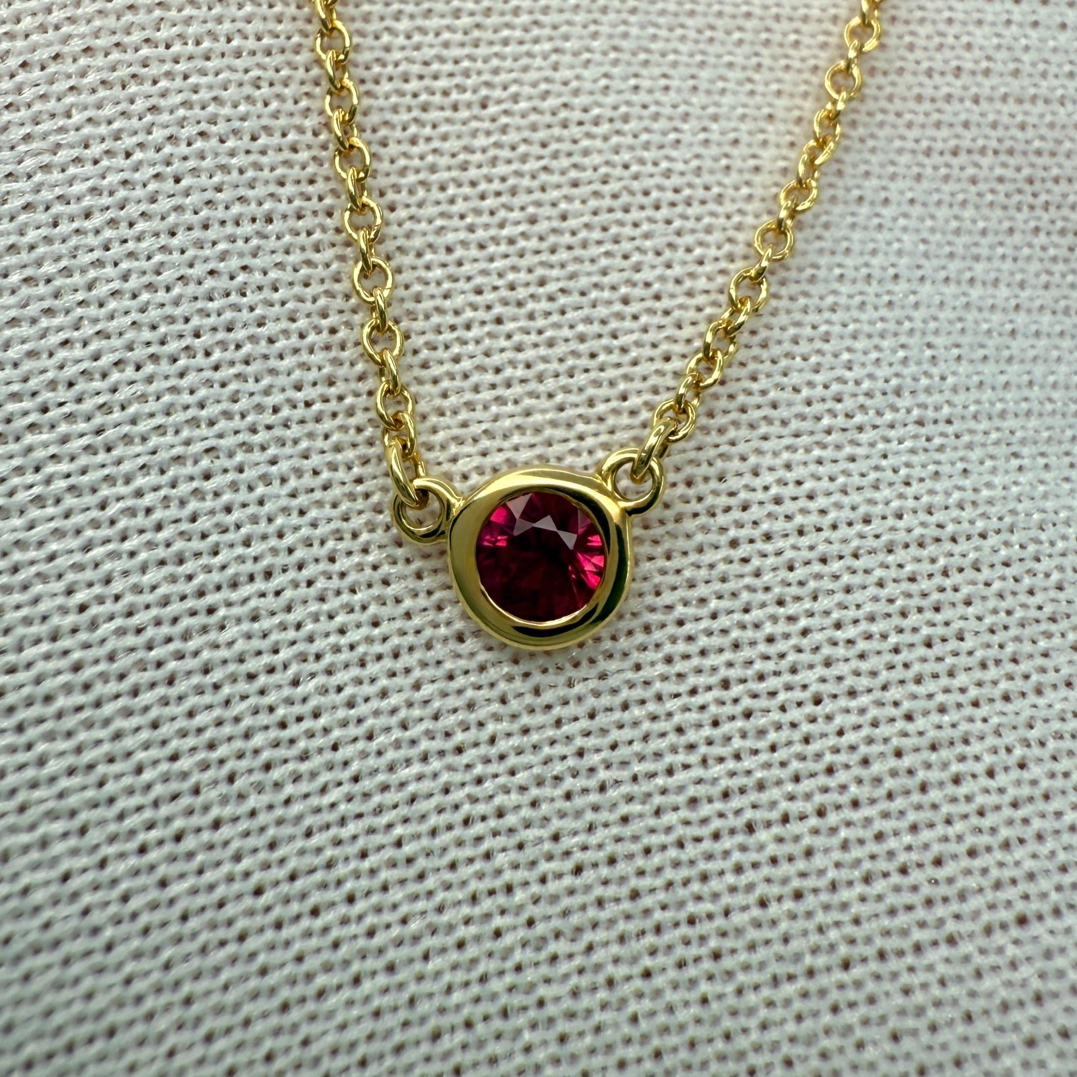 Ruby Elsa Tiffany and Co. Elsa Peretti Round Red Ruby By The Yard 18k Yellow Gold ...