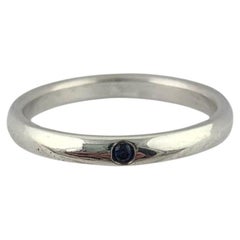 Tiffany 
Co. Elsa Peretti Sapphire Stacking Ring w/Pouch #23810