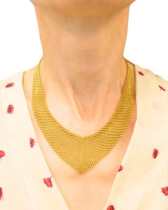Tiffany & Co. Elsa Peretti Scarf Necklace 18k Gold Mesh Necklace