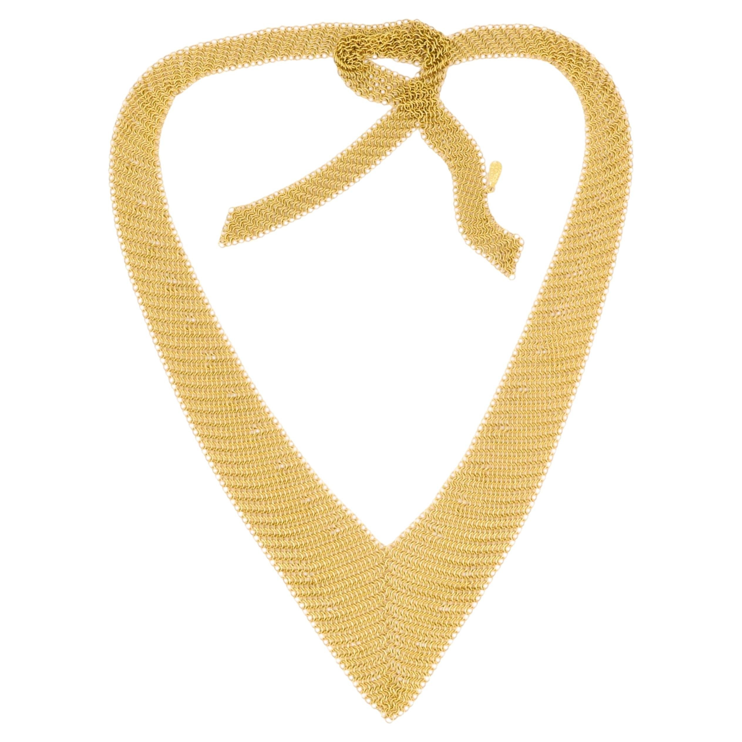 Tiffany Elsa Peretti Mesh Bib Halskette