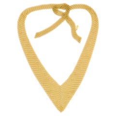 Tiffany & Co. Elsa Peretti Scarf Necklace 18k Gold Mesh Necklace