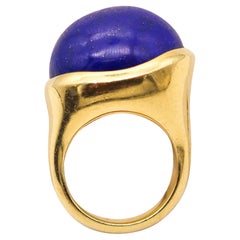 Tiffany & Co. Elsa Peretti Sculptural Ring 18kt Gold With 25.70 Cts Lapis Lazuli