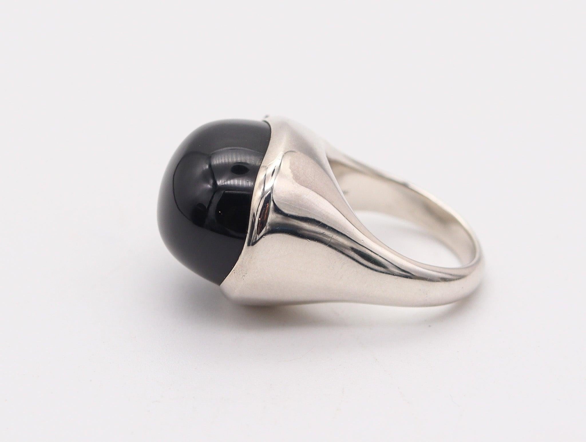Cabochon TIFFANY & CO. Elsa Peretti Sculptural Ring in .925 Sterling With 15.80 Cts Jade For Sale