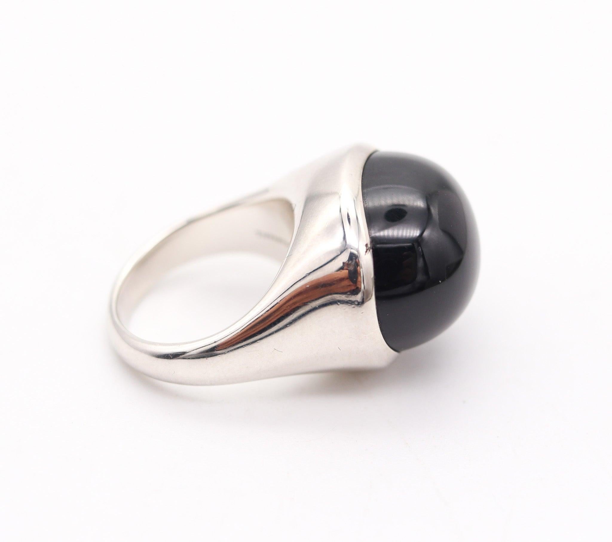 Women's TIFFANY & CO. Elsa Peretti Sculptural Ring in .925 Sterling With 15.80 Cts Jade For Sale