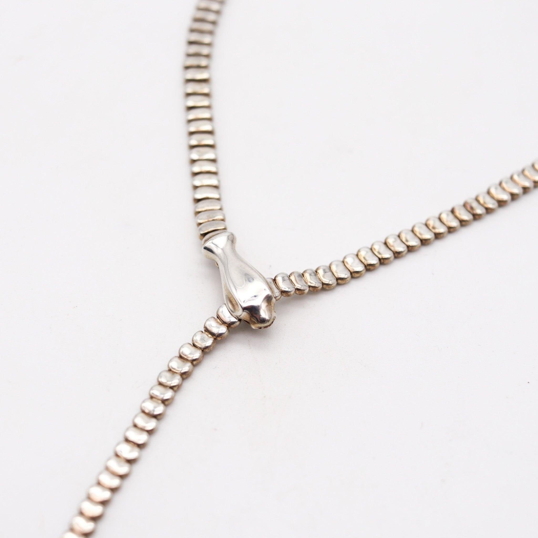 Modernista TIFFANY & CO. Elsa Peretti Collana Serpente Scultura in Argento 925 in vendita