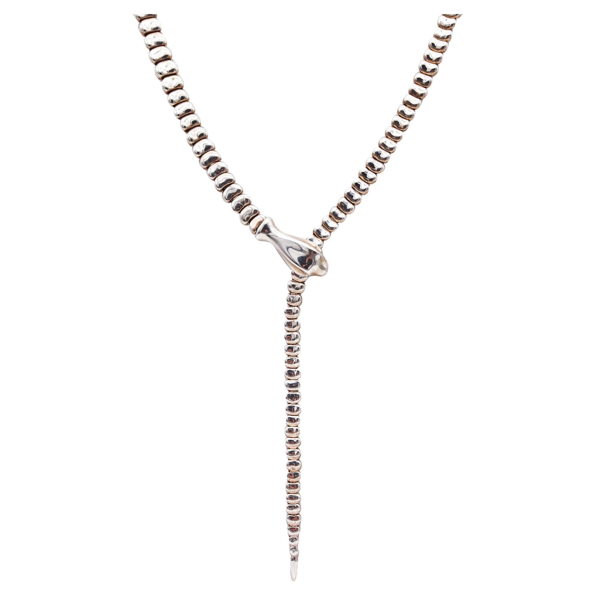 TIFFANY & CO. Elsa Peretti Collana Serpente Scultura in Argento 925 in vendita