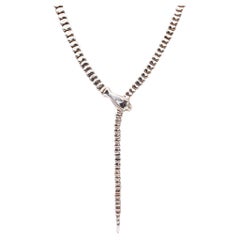 TIFFANY & CO. Elsa Peretti Sculptural Snake Necklace In .925 Sterling Silver