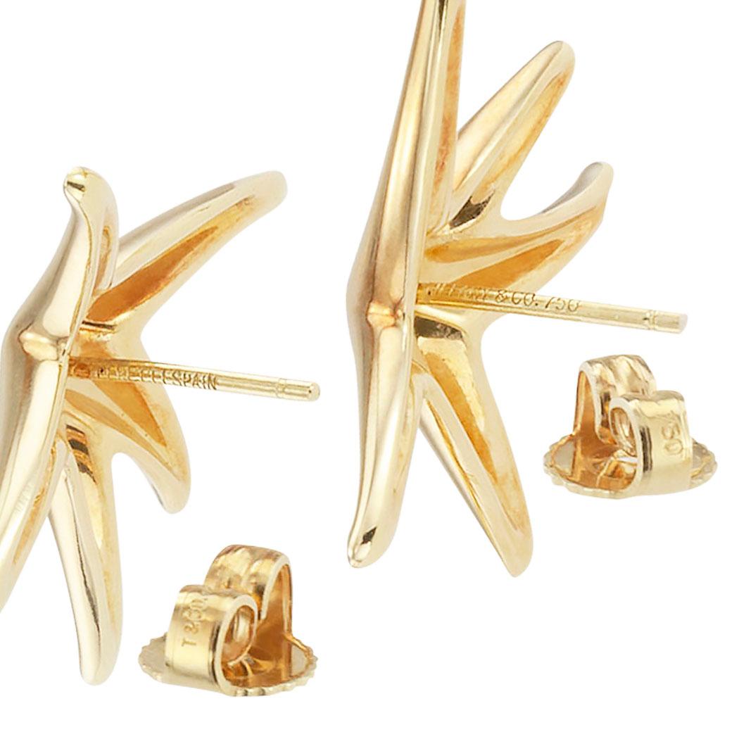 Tiffany & Co. Elsa Peretti Sea Star Yellow Gold Earrings 1