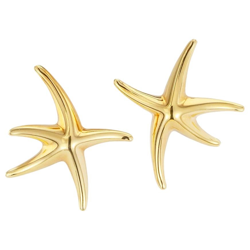 Tiffany & Co. Elsa Peretti Sea Star Yellow Gold Earrings