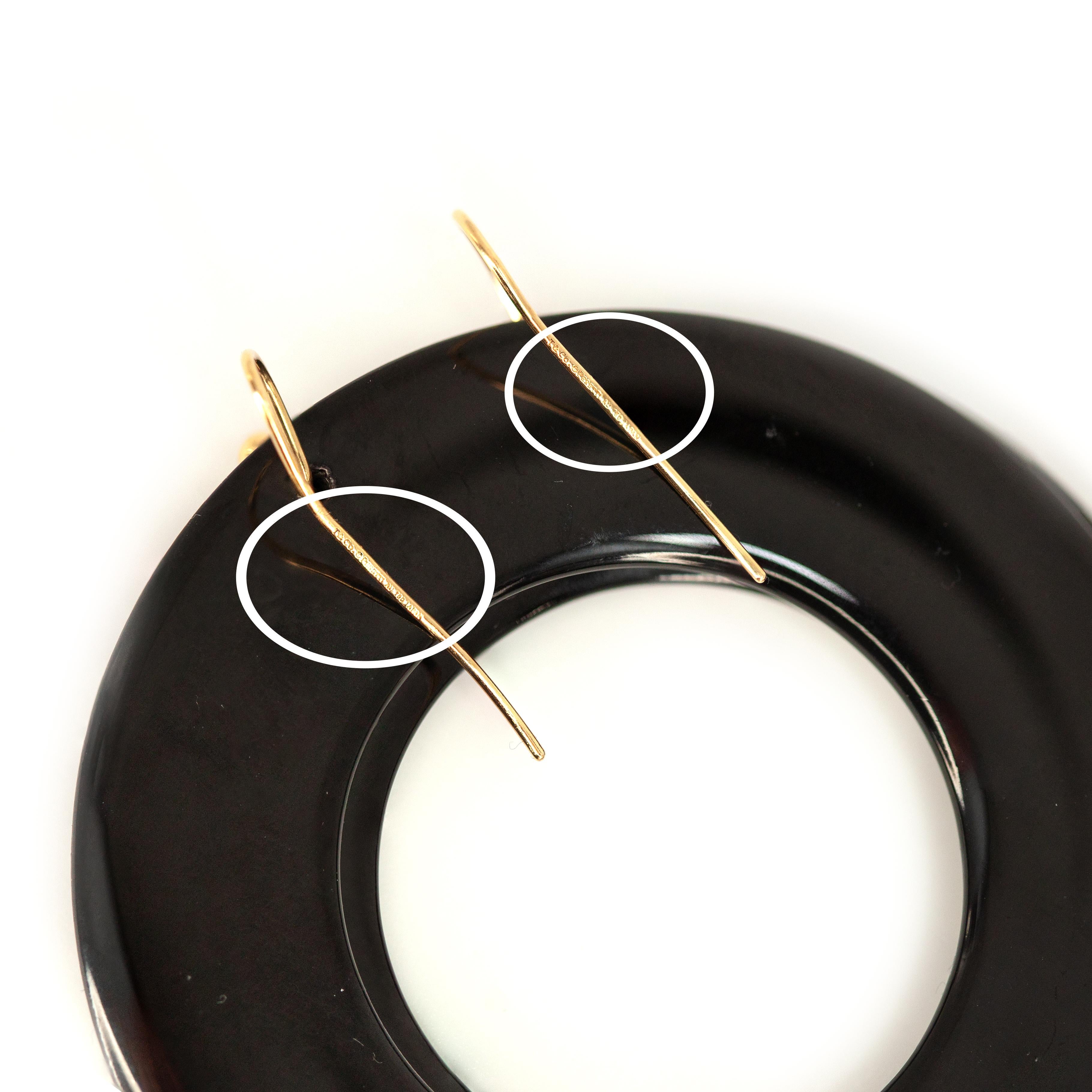 Tiffany & Co. Boucles d'oreilles en laque noire Elsa Peretti Sevillana en vente 6