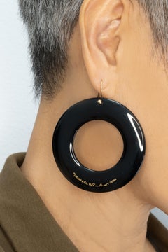 Tiffany & Co. Elsa Peretti Sevillana Black Lacquer Earrings