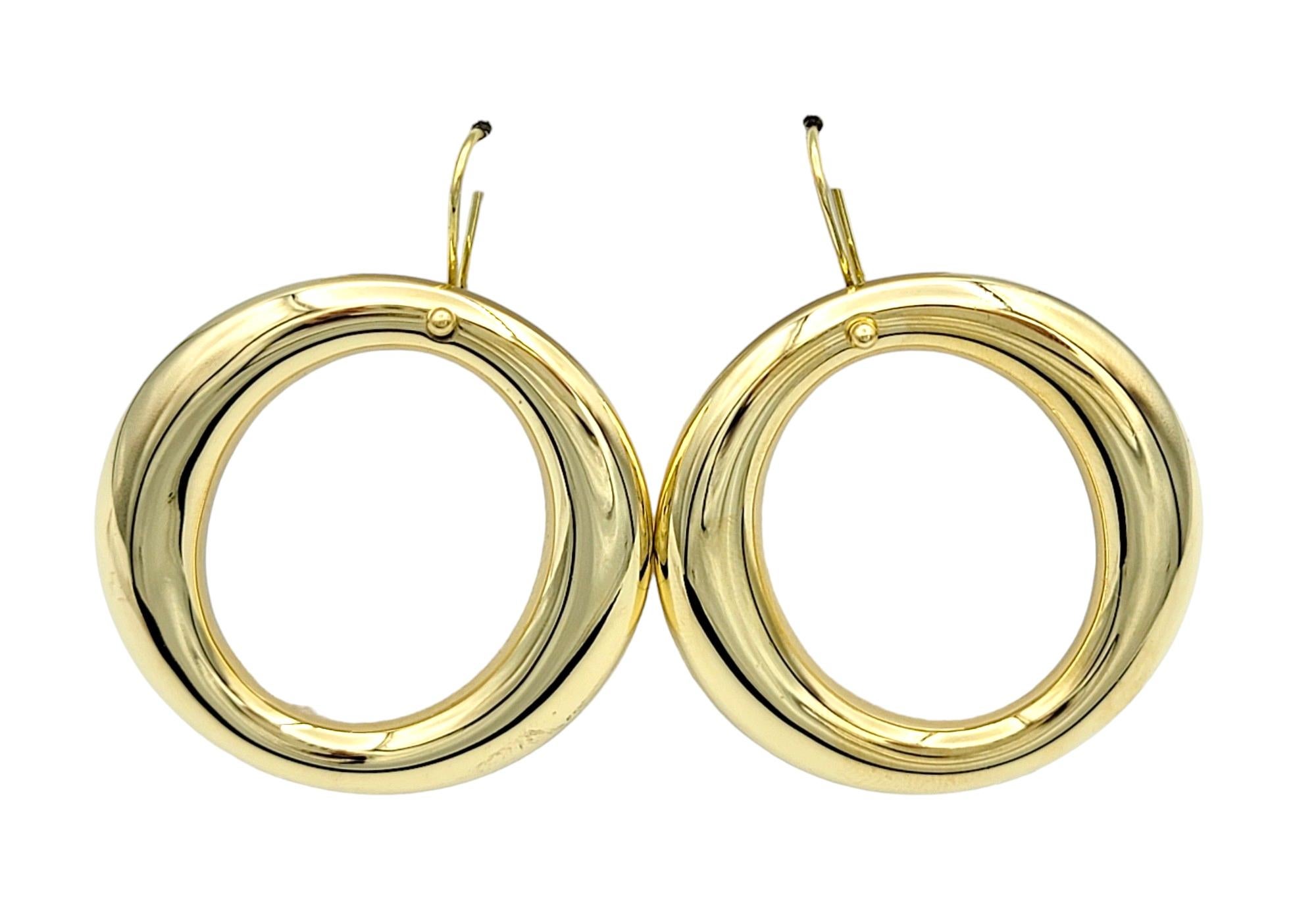 Contemporain Tiffany & Co. Elsa Peretti Sevillana, boucles d'oreilles circulaires en or jaune 18 carats en vente