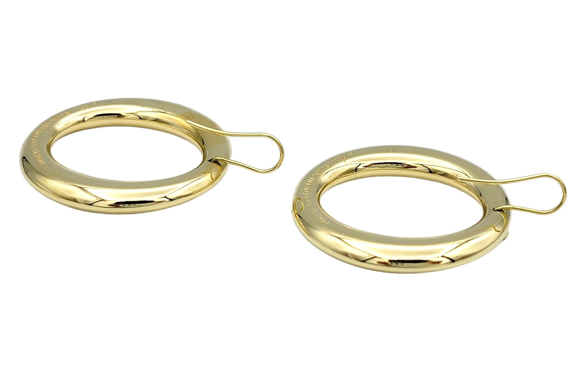 Tiffany & Co. Elsa Peretti Sevillana, boucles d'oreilles circulaires en or jaune 18 carats Pour femmes en vente