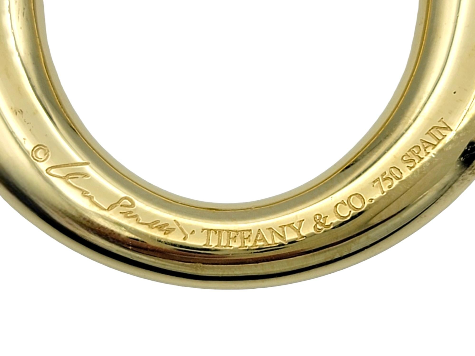 Tiffany & Co. Elsa Peretti Sevillana Circle Earrings Set in 18 Karat Yellow Gold For Sale 2