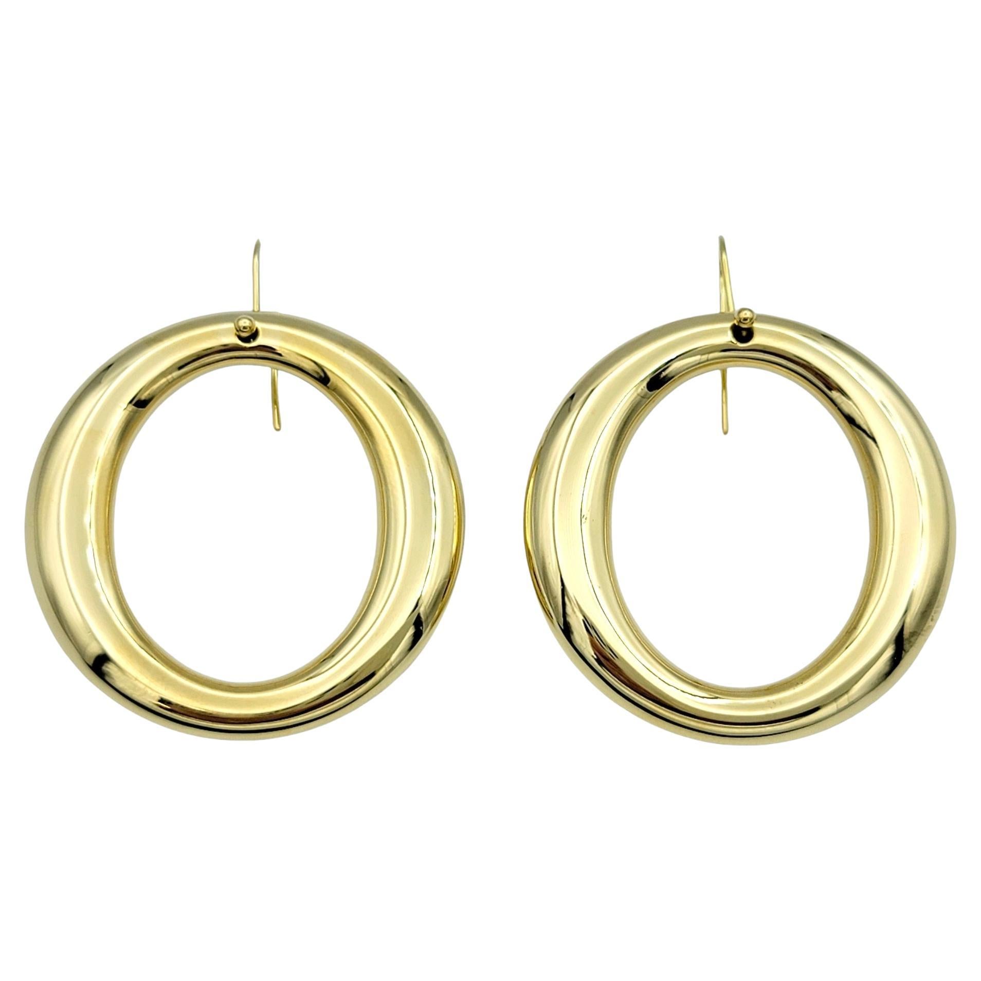 Tiffany & Co. Elsa Peretti Sevillana, boucles d'oreilles circulaires en or jaune 18 carats