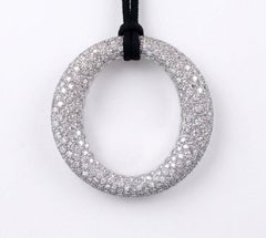 Tiffany & Co. Elsa Peretti Sevillana Diamond Platinum Oval Necklace, 2.60 Carats