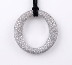 Tiffany & Co. Elsa Peretti Sevillana Diamond Platinum Oval Necklace, 2.60 Carats