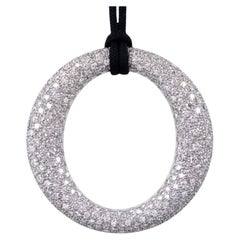 Tiffany & Co. Elsa Peretti Sevillana Diamond Platinum Oval Necklace, 2.60 Carats