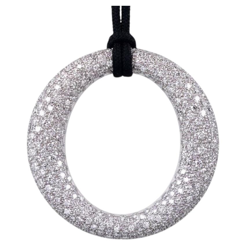 Tiffany & Co. Elsa Peretti Sevillana Diamond Platinum Oval Necklace, 2.60 Carats For Sale