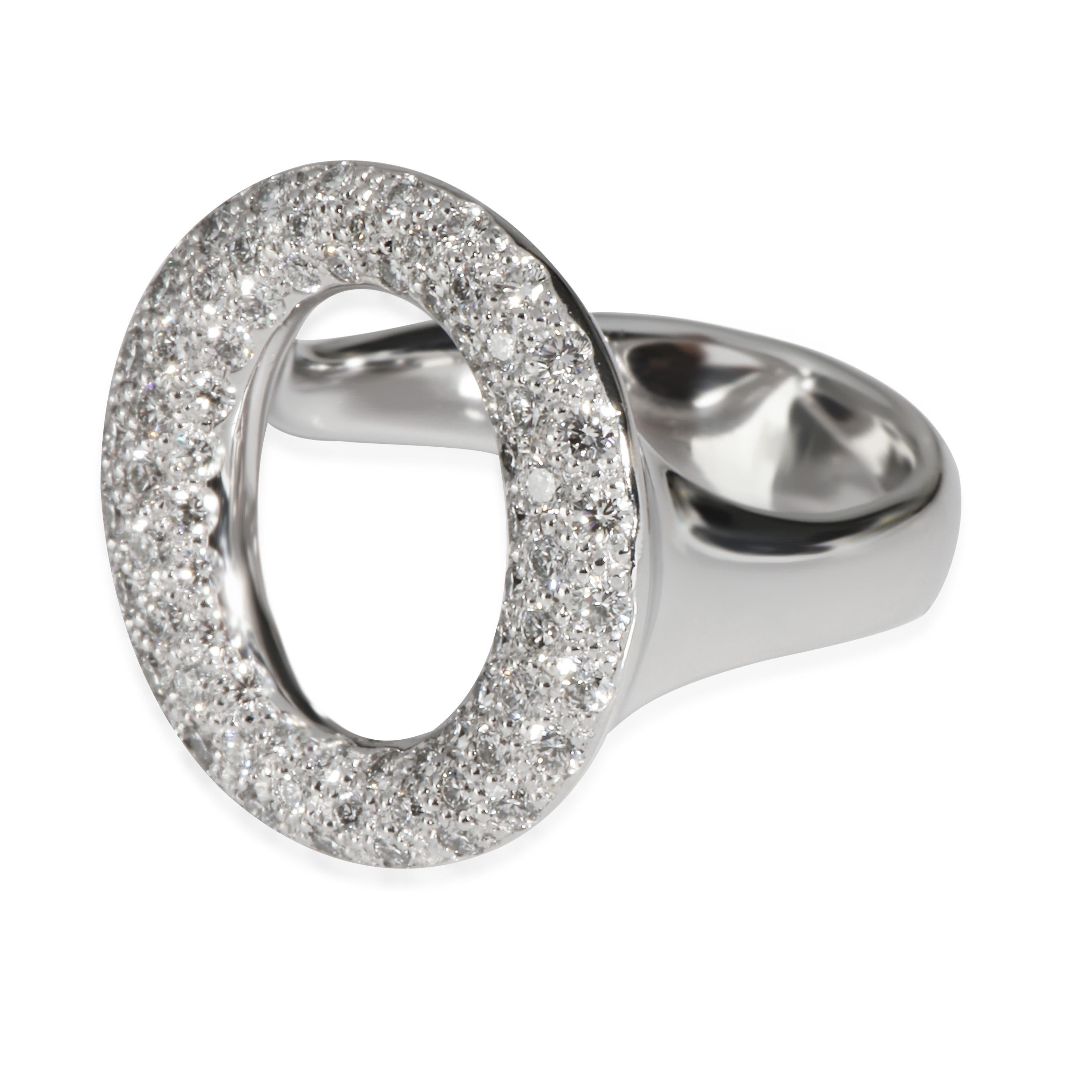 Women's Tiffany & Co. Elsa Peretti Sevillana Diamond Ring in 18KT White Gold 0.80 CTW For Sale