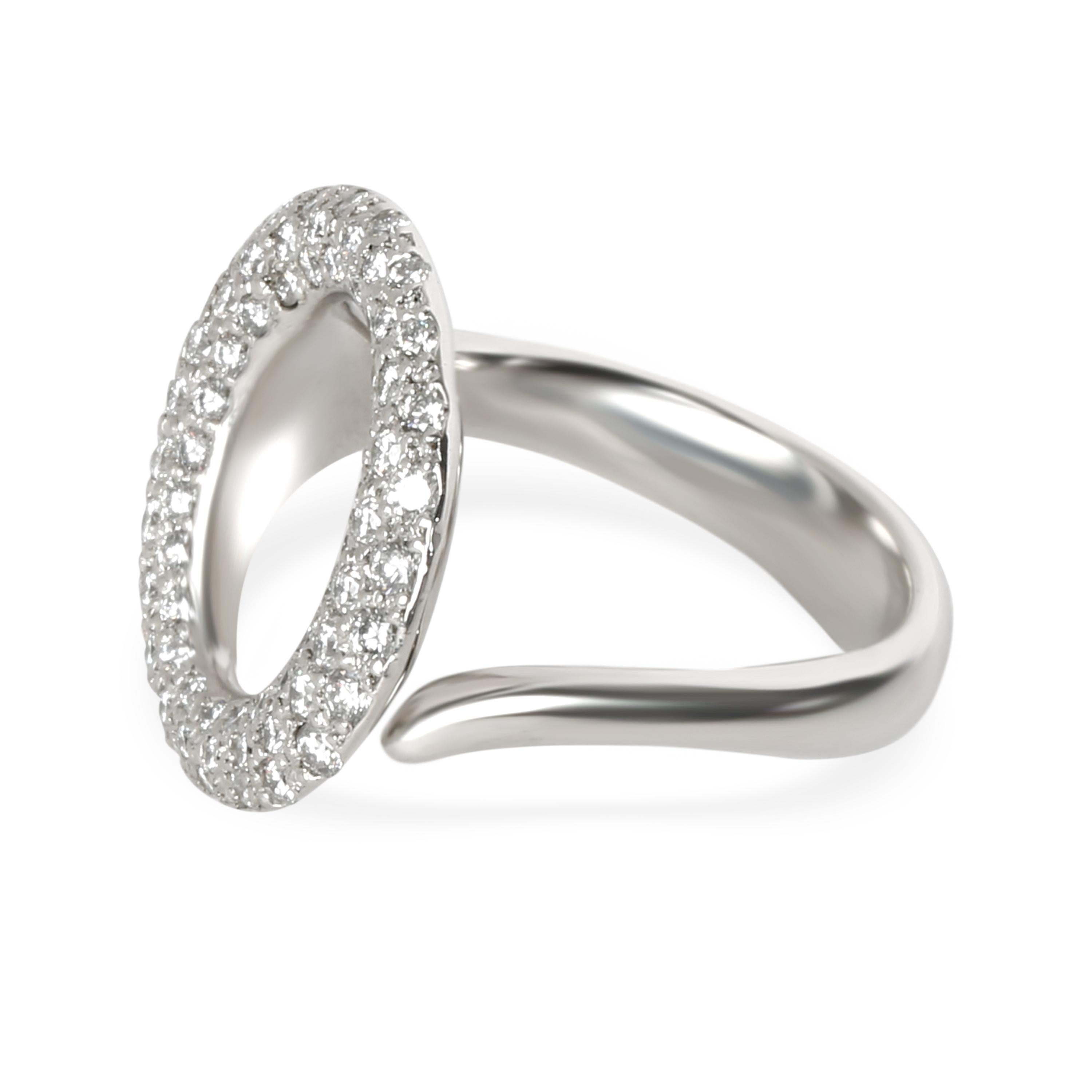 Tiffany & Co. Elsa Peretti Sevillana Diamond Ring in Platinum 0.8 Carat In Excellent Condition In New York, NY