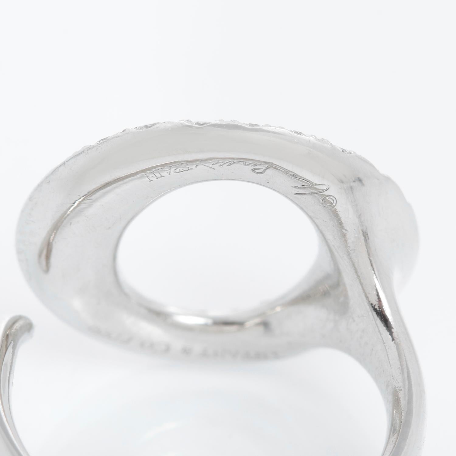 Tiffany & Co. Elsa Peretti Sevillana Diamond Ring Size 7 In Excellent Condition In Dallas, TX