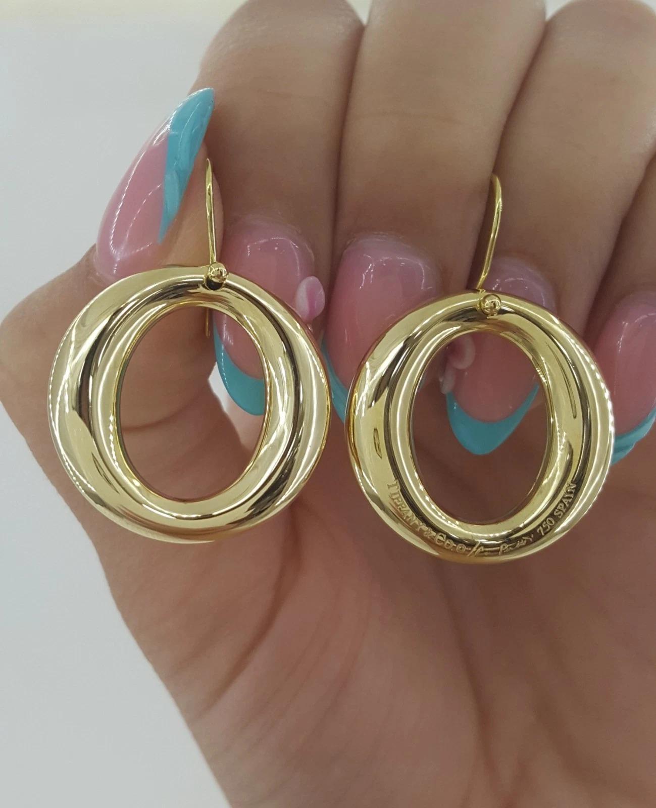 Tiffany & Co. Boucles d'oreilles Elsa Peretti Sevillana en or jaune 18 carats Pour femmes en vente