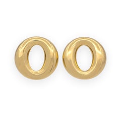 Tiffany & Co. Elsa Peretti Sevillana Stud Earrings 18K Yellow Gold Small