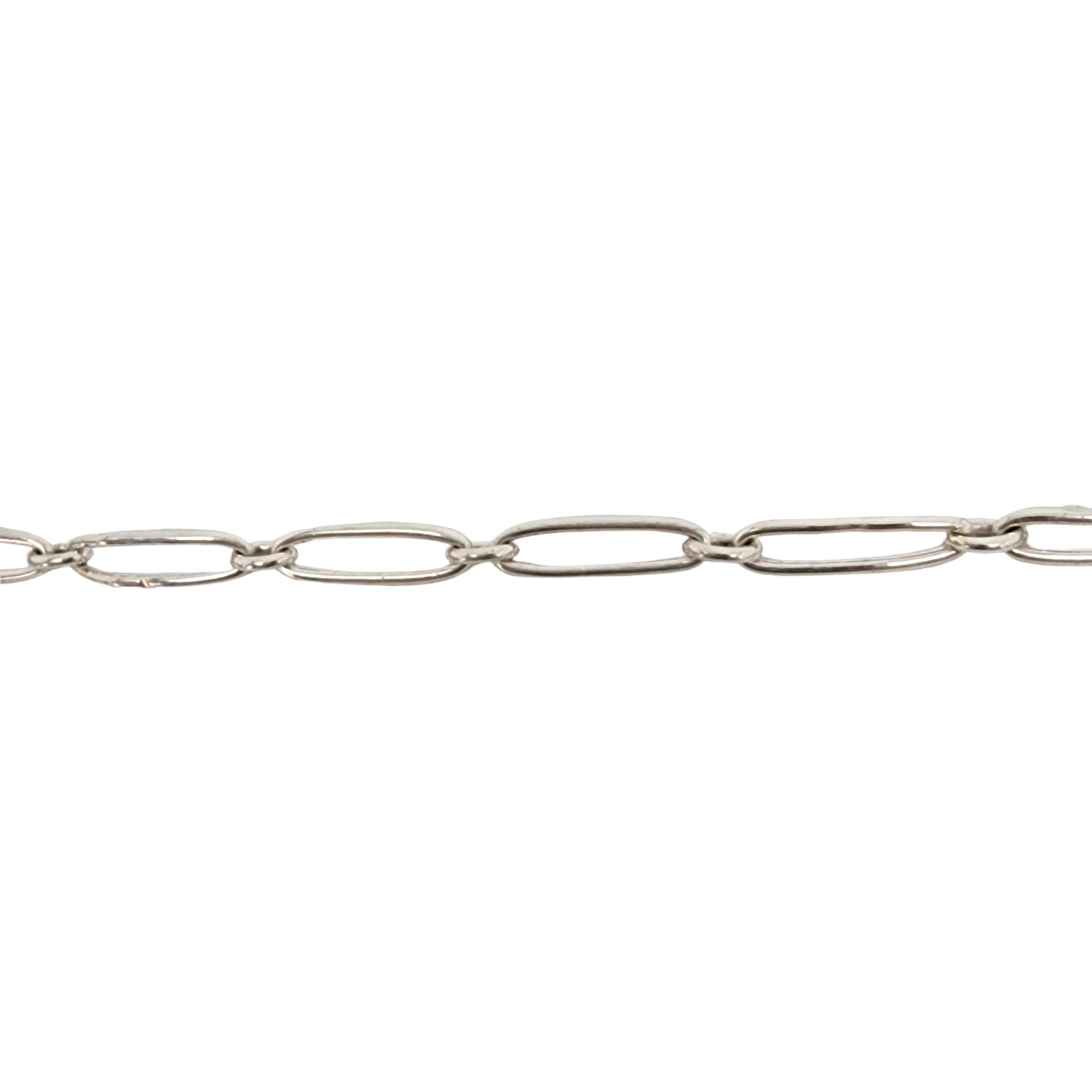 Tiffany & Co Elsa Peretti Silver Open Heart Paper Clip Link Bracelet In Good Condition In Washington Depot, CT