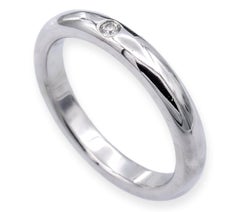 Tiffany & Co. Elsa Peretti Single Diamond Band Ring in Platinum