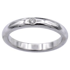Tiffany & Co. Elsa Peretti Single Diamond Band Ring in Platinum