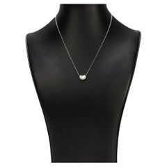 Tiffany & Co. Elsa Peretti Kleine "Bohne" Sterling Silber Anhänger Halskette
