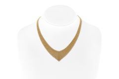 Tiffany & Co. Elsa Peretti Small Mesh Gold Bib Scarf Necklace