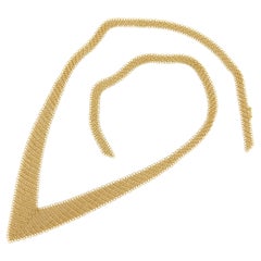 Tiffany 
Co. Elsa Peretti Small Mesh Gold Bib Scarf Necklace