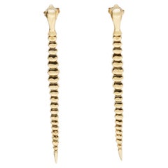 Tiffany & Co. Orecchini a goccia con serpente di Elsa Peretti in oro giallo 18 carati