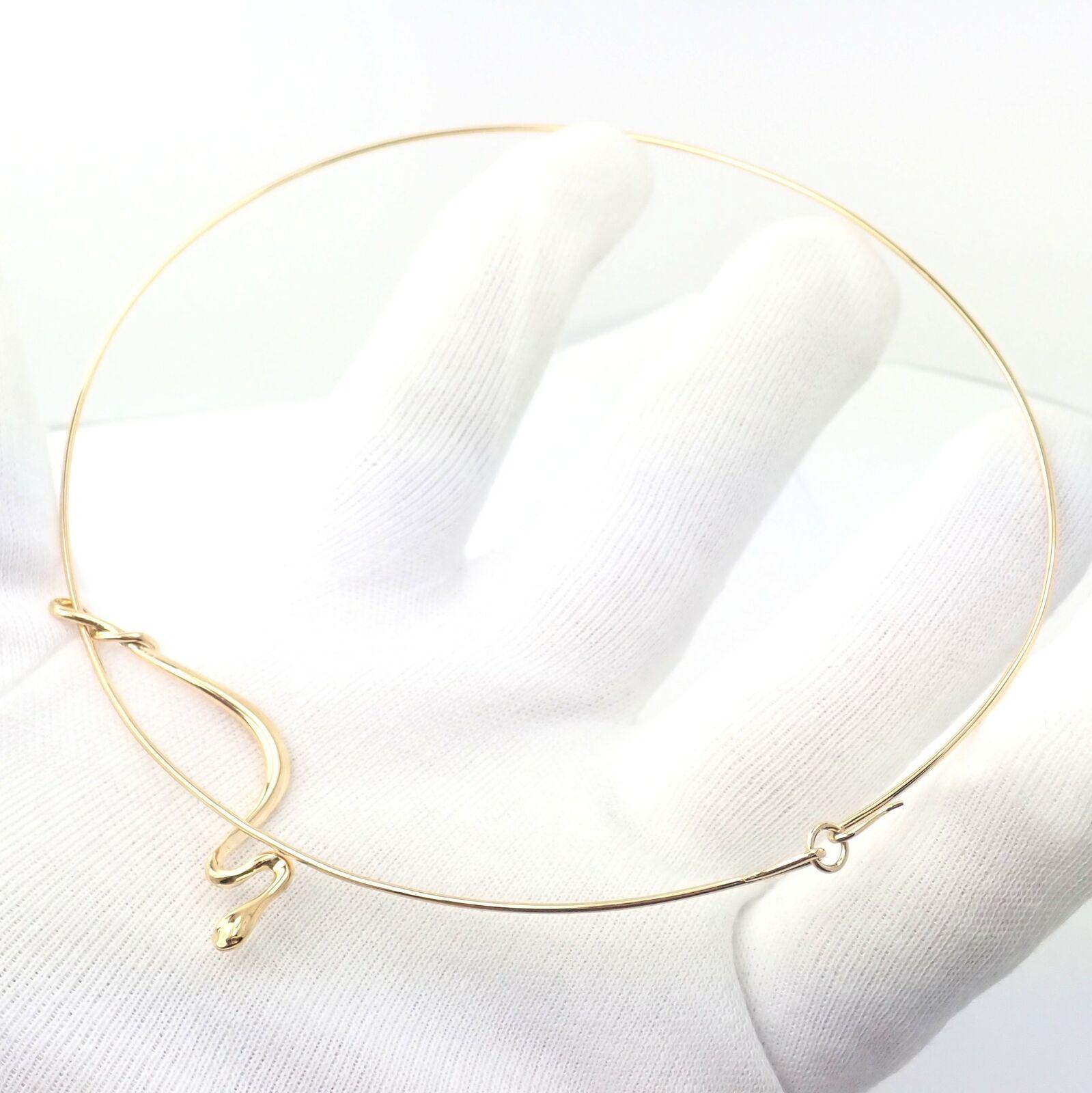 Tiffany & Co Elsa Peretti Snake Yellow Gold Collar Necklace 3