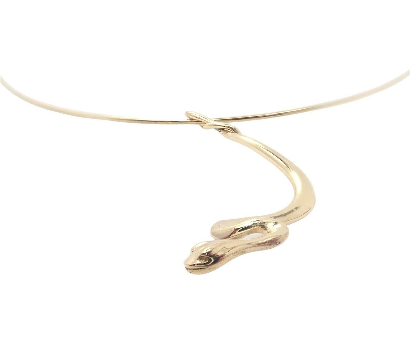 18k Yellow Gold Snake Collar Necklace by Elsa Peretti for Tiffany & Co.
Details:
Length: 15