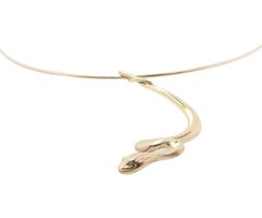 Tiffany & Co Elsa Peretti Snake Yellow Gold Collar Necklace