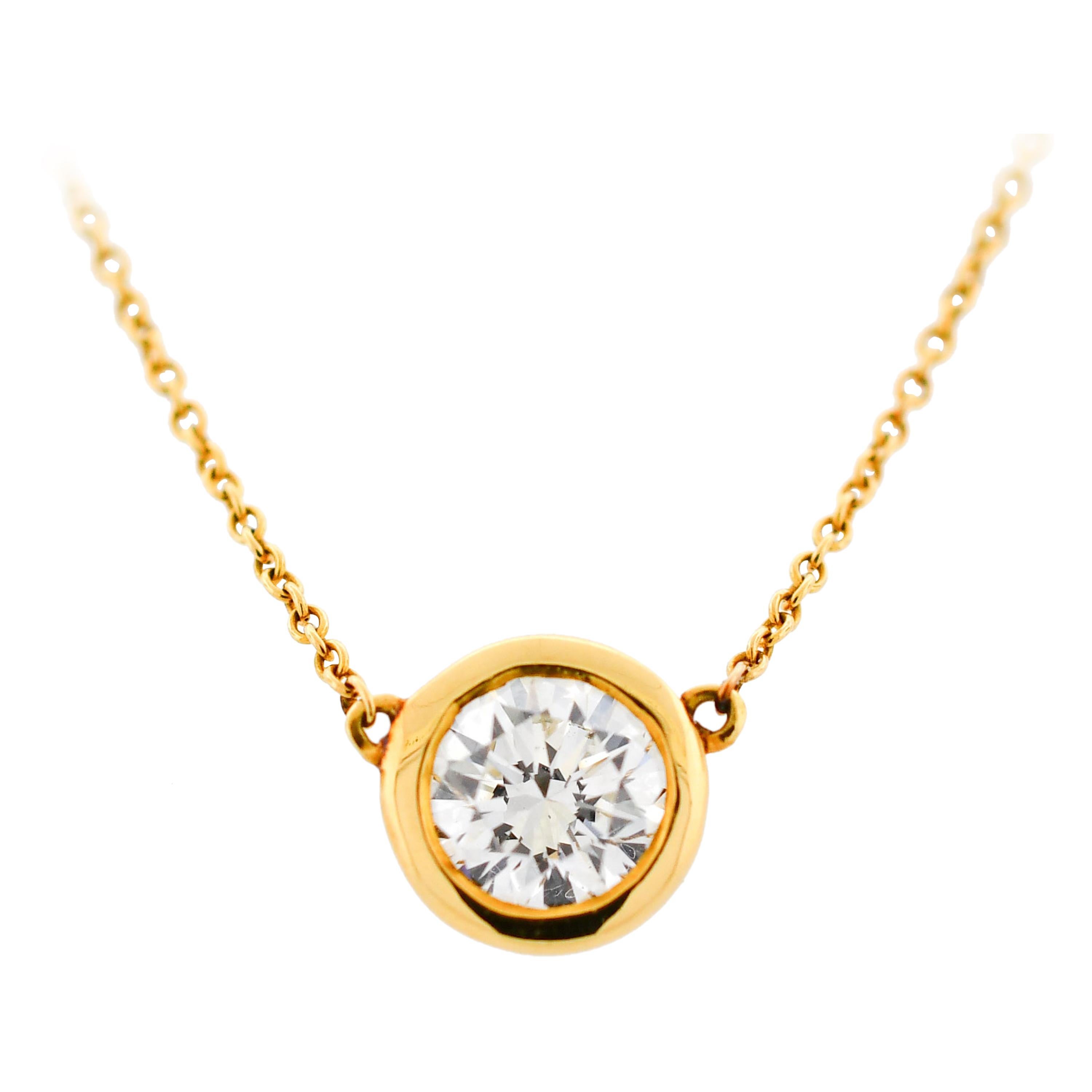 Tiffany and Co. Elsa Peretti Solitaire Necklace For Sale at 1stDibs ...