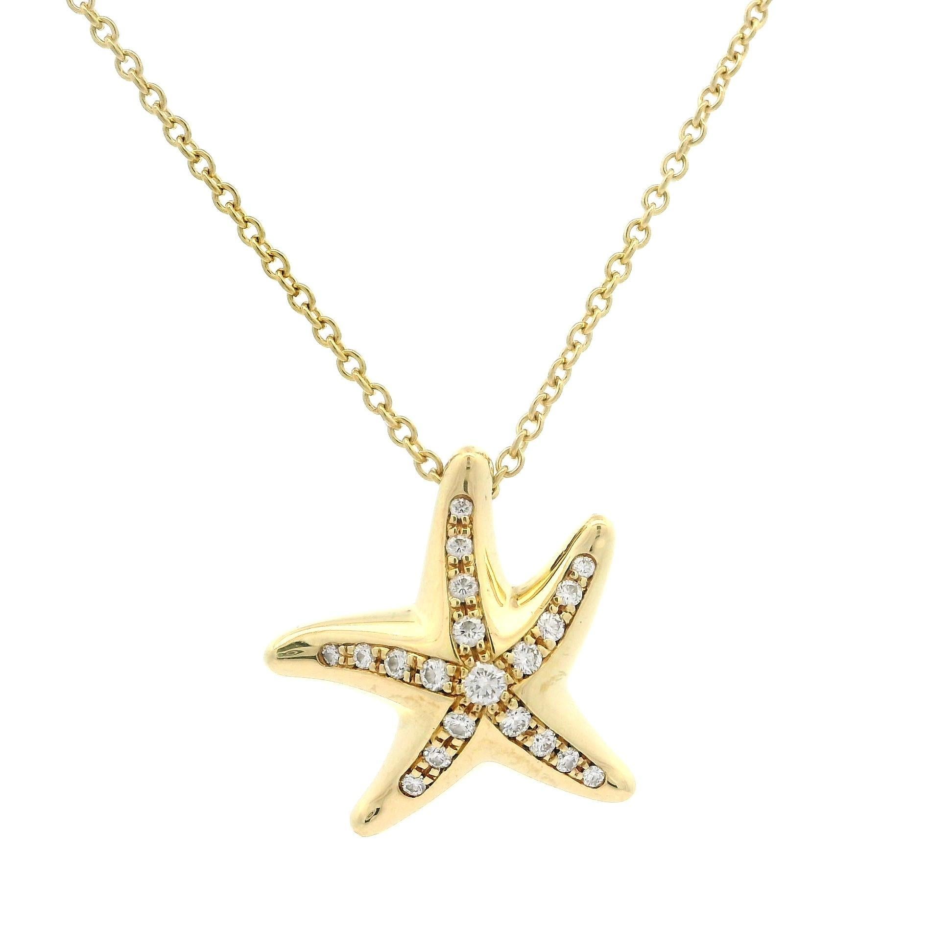 Women's Tiffany & Co. Elsa Peretti Spain Diamond Star Fish Pendant 16