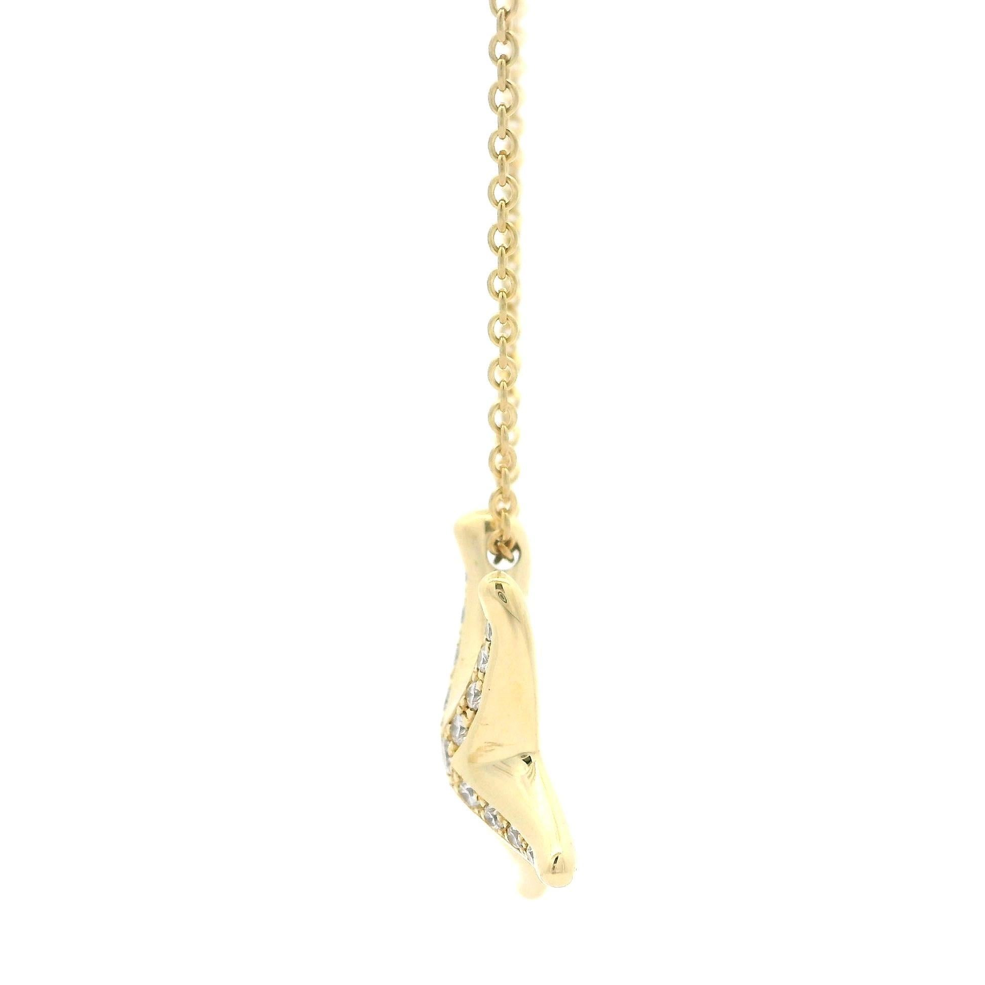 Tiffany & Co. Elsa Peretti Spain Diamond Star Fish Pendant 16