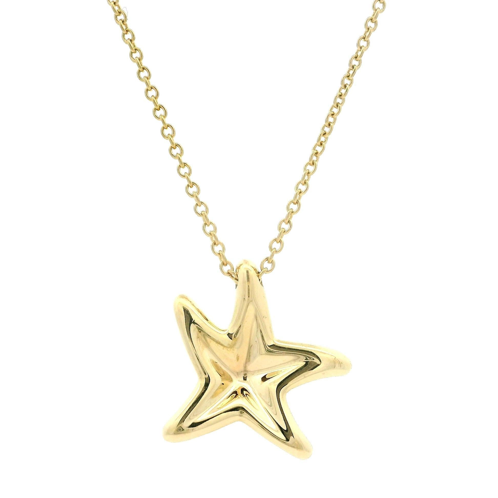 Tiffany & Co. Elsa Peretti Spain Diamond Star Fish Pendant 16