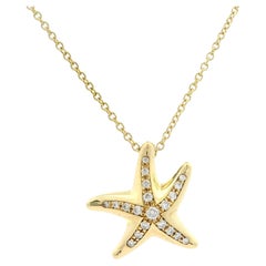 Tiffany & Co. Elsa Peretti España Colgante Estrella de Diamante Pez Collar Cadena 16