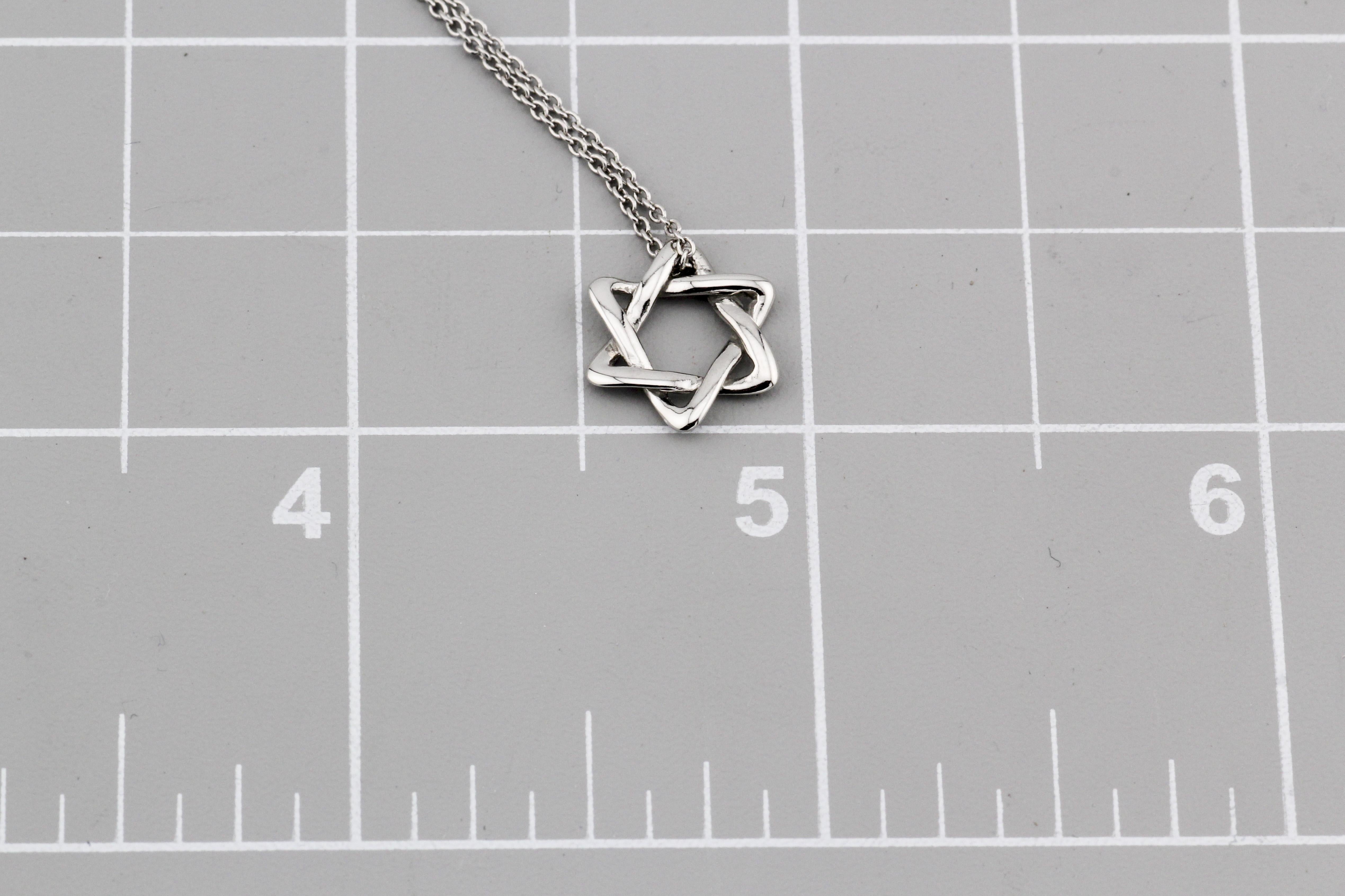 Tiffany & Co. Elsa Peretti Star of David Platinum Small (12 mm) Necklace Pendant 1